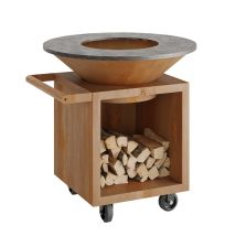 Classic Storage Corten 100 Pro Grill- Und Feuerschale Mit Plancha Ocs-100-pro - Ofyr