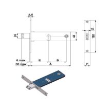 Serrure intérieure pour bande E70 790 – Serrure batteuse EDF / GDF – OMEC