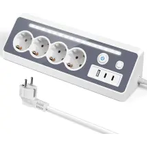 Multiprises, Prises De Table, Prises Multifonctions À Quatre Prises, Prises Multiprises, Prises D'Angle 16a 3680w Avec Deux Interrupteurs, Adaptées 