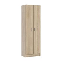 Mehrzweck-kabinett Portsmouth, Beistellschrank Mit 2 Türen, Moderne Schuhregalgarderobe, Vertikales Schuhregal, Cm 59x37h180, Eiche