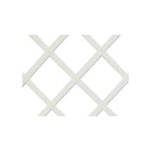 Kunststoff-gitter 1x2m Weiß, Profilierte Latten 22x6mm