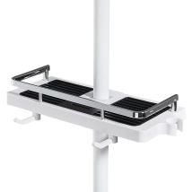 Étagère De Douche Sans Percage Tablette De Douche Pour Poteau Avec Support De Pommeau,étagère De Rangement De Salle De Bain Pour Shampooing Savon,