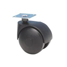 GUITEL Möbelrolle – D. 50 mm – Höhe 65 mm – Max. Belastung 40 kg – schwenkbare Platte – Schwarz