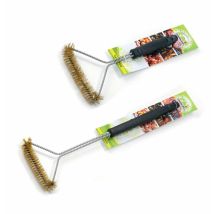 Spazzola per griglie e piastre 53 cm con setole in ottone a 'T' – OMPAGRILL