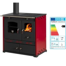 Prometey - Stufa A Legna Cucina Con Piano In Ghisa Perfect Lux Eco - 7.38 Kw Eek A+
