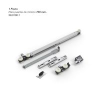 Juego de accesorios Proslide Auto Fix 2 con freno para puertas – 2 frenos para puertas de 730 a 930 mm – Accesorios de ferretería