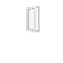 Fenêtre Pvc - Triple Vitrage - Tirant Gauche - Blanc - Lxh : 600 Mm X 1000 Mm