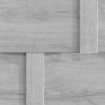 Debona - Harrow Grey Wood Panel Effect Wallpaper Paste The Paper