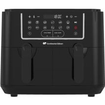 Friteuse A Air Sans Huile Continental Edison - Rfrsh24002cb - 9 L - Double Bacs - 2400w - Noir