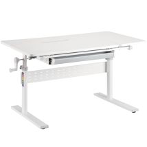 Scrivania Per Bambini 100x60cm Regolabile In Altezza E In Inclinazione Con Manovella - Toboli