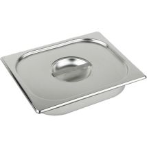 81495 Gn 1/4 Coperchio Senza Incavo Per Cucchiaio, Acciaio Inossidabile, Dimensioni 160 X 265 Mm/altezza 30 Mm - Aps