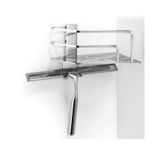 Giesse - Giese Seaside Duschkorb 30782-02 Eckmodell, Mit Haken Und Wischer, Chrom