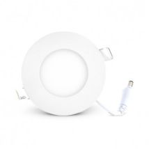 Runder Einbaudeckenleuchte Aus Weißem Polycarbonat, Slimy Eco Ø230mm - 3000k Warmweiß - 18w - 1500lm