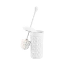 Escobilla de baño 7house – Resina trenzada – Ø12 x 40 cm – Diseño higiénico con soporte y tapa – Varios colores disponibles