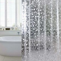 Duschvorhang, Anti-schimmel, Wasserdicht Für Badewanne, Eva, 180 X 180cm Inkl. 12 Duschvorhangringe