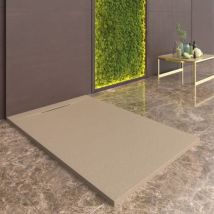 Piatto doccia in quarzo 80x160cm Moka – 3 cm di altezza – Antiscivolo C3 – Antibatterico – Resistente agli agenti chimici
