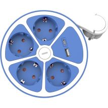 Roline 19.07.2341 Multipresa Bianco/blu Spina Cee 1 Pz.
