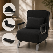 Makika - Schlafsessel Schlafsofa Ted Klappbar In Schwarz