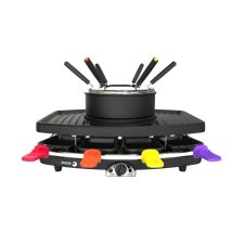 Apparecchio 3 In 1 Fagor Fg816 - 1100w - 8 Pentole - 6 Forchette Per Fonduta - Termostato Regolabile