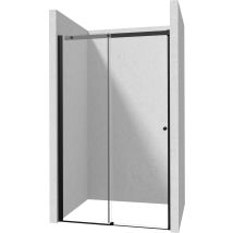 Puerta De Ducha Corredera De 130 Cm, Color Negro Ktspn13p