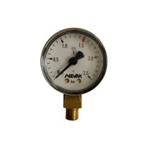 Nevax – Manómetro de acetileno 50 mm – Presión máxima 2,5 barras – Rosca M9.5