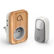 Timbre Inalámbrico Sin Pila Kinétic Bamboo Plug Technology 230 V - Avidsen - 102513