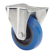 Ruedas Alex - Bockrolle Ofgummi, Mit Platte Und Achse Ofrollen, Farbe Blau, Max. Belastung 130 Kg, Ø 12,5 Cm