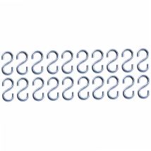 Ganchos en S – Lote de 20 – Acero galvanizado – Ø 4mm – 45mm