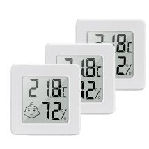 Mini Higrómetro De 3 Piezas Para Interiores, Termómetro Digital Lcd Con Monitor De Temperatura Y Medidor De Humedad Para El Hogar Y La Oficina.
