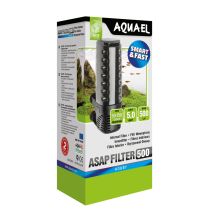 Aquael Innenfilter ASAP 500 – 500 L/h – 5W – Für Aquarien bis 150L – Energiesparend – Einfache Wartung