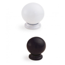 Tirador Polidur 5201 – Negro mate – Diámetro esfera 32mm – Diámetro base 28mm