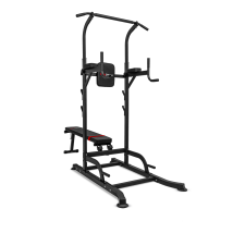 Boudech - Estacin De Inmersin De La Barbilla De La Torre De Energa Multifuncional De Fitness Equipada Con Una Barra De Banco Ajustable Para La Traccin