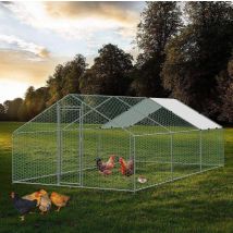 Bc-elec - Ra-362 Pollaio Da Esterno 3x6x2m, Recinto In Rete Metallica Per Galline, Pollame, Struttura In Acciaio Zincato 25x0,65mm