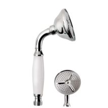 Teleducha De Latón Con Tirador Blanco Pollini Acqua Design Niky Doc2300.b.d Cromo