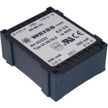 Weiss Elektrotechnik - 83/235 Printtransformator 1 X 230 V 2 X 12 V/ac 6 Va 250 Ma