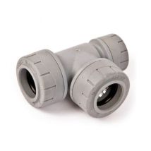 Polypipe - Polyplumb Pb1428 28mm X 22mm X 28mm Reduced End Tee - Grey 5 Pack