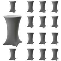 15x Stehtischhusse Stretch Anthrazit Partytisch Bistrotisch 80cm