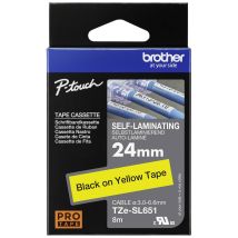 Nastro Autolaminante Brother Tze Tzesl651 Colore Nastro: Giallo Colore Carattere:nero 24 Mm 8 M