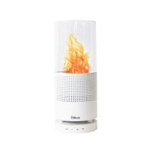 The Flame Tischfeuer Und Bluetooth Lautsprecher Von Audio Weiß - Block