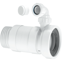 Mcalpine Wc-f23sv 97-107mm Inlet X 3.5"/90mm Outlet Straight Flexible Wc Connector With 1.25 Universal Vent Boss.