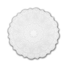 Profhome Decor - Rosette Profhome 156055 Zierelement Deckenelement Rokoko Barock Stil Weiß Ø 75,2 Cm