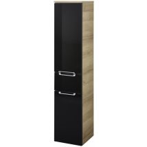 Pelipal Badschrank Münster Riviera Eiche Schwarz Dekor 30 X 142 Cm Badschrank