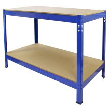 Monster Racking – Workbench Q-Rax 120cm – Height Adjustable – Solid MDF – 200kg Capacity – Easy Assembly
