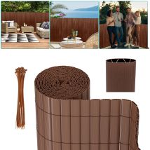 Wolketon Pvc Sichtschutzmatte Balkon – Stabiler Wind- & Sichtschutz Für Garten, Terrasse & Zaun Braun 160x700cm