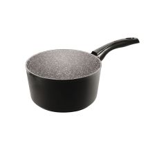Fraschetti - 1 Griff Aeternum Pearl Black Kasserolle D.16 Geeignet Für Induktionsherd