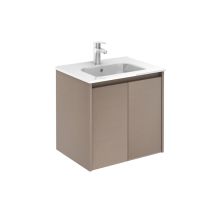 Royo - Sansa Mueble De Baño Con Lavabo 2 Puertas Fumé Arenado - Medida: 80 Cms - Medida: 80 Cms - Ref: C0072555