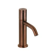 Pollini Acqua Design - Miscelatore Lavabo Monoforo In Acciaio Pvd Rame Spazzolato Con Maniglia Luxury Senza Piletta Di Scarico Pollini Oud 25100ira 