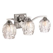 Feiss - Wandleuchte Lampe Spiegelleuchte Kristallglas Badezimmerleuchte Chrom 3 Flammig