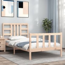 Bed Frame Without Mattress 90x200 Cm Solid Wood Pine Vidaxl