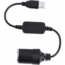 Zqyrlar – Convertitore USB A maschio a presa accendisigari 12V – 50cm – PVC – Adattatore per auto